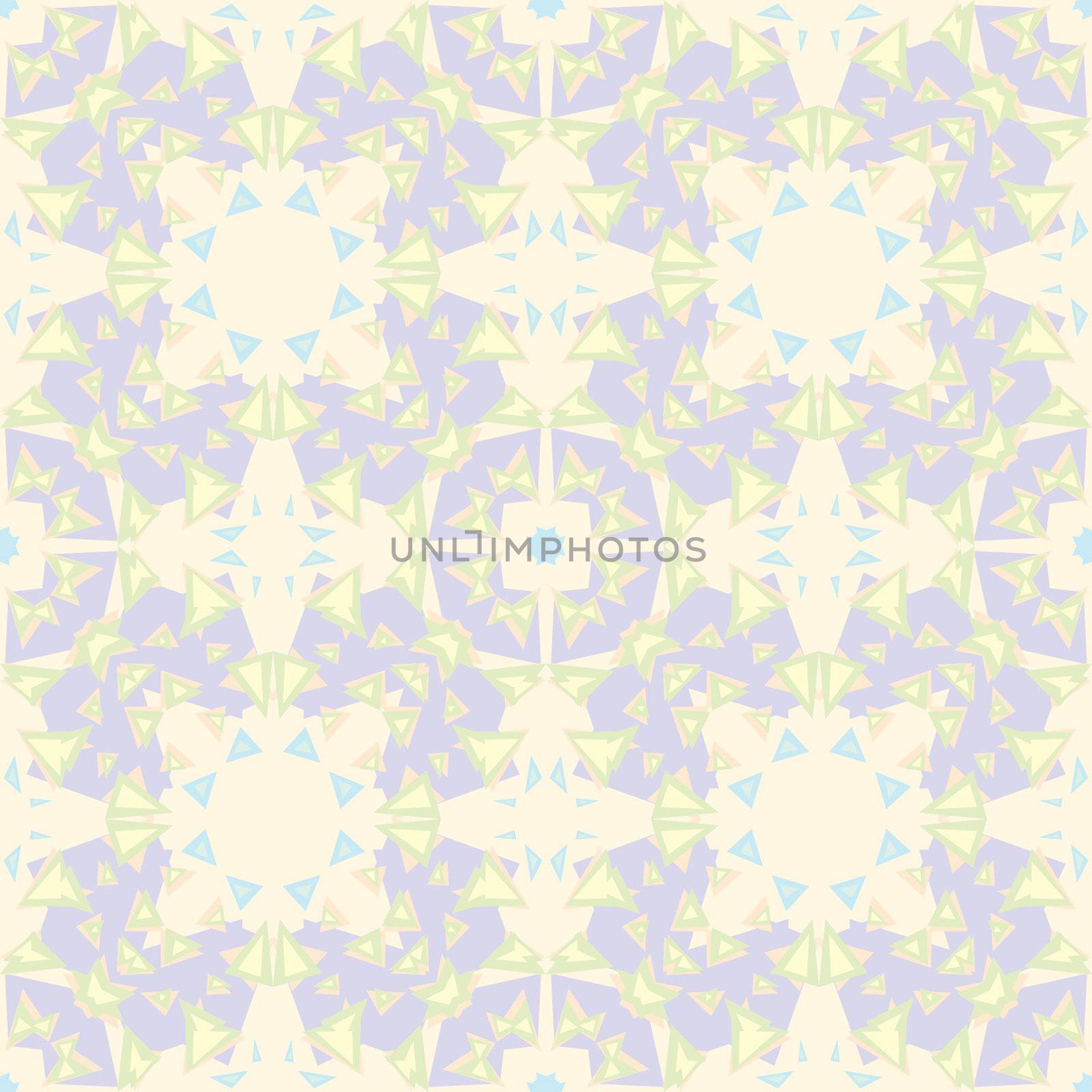 Triangular seamless mosaic background pattern in light colors