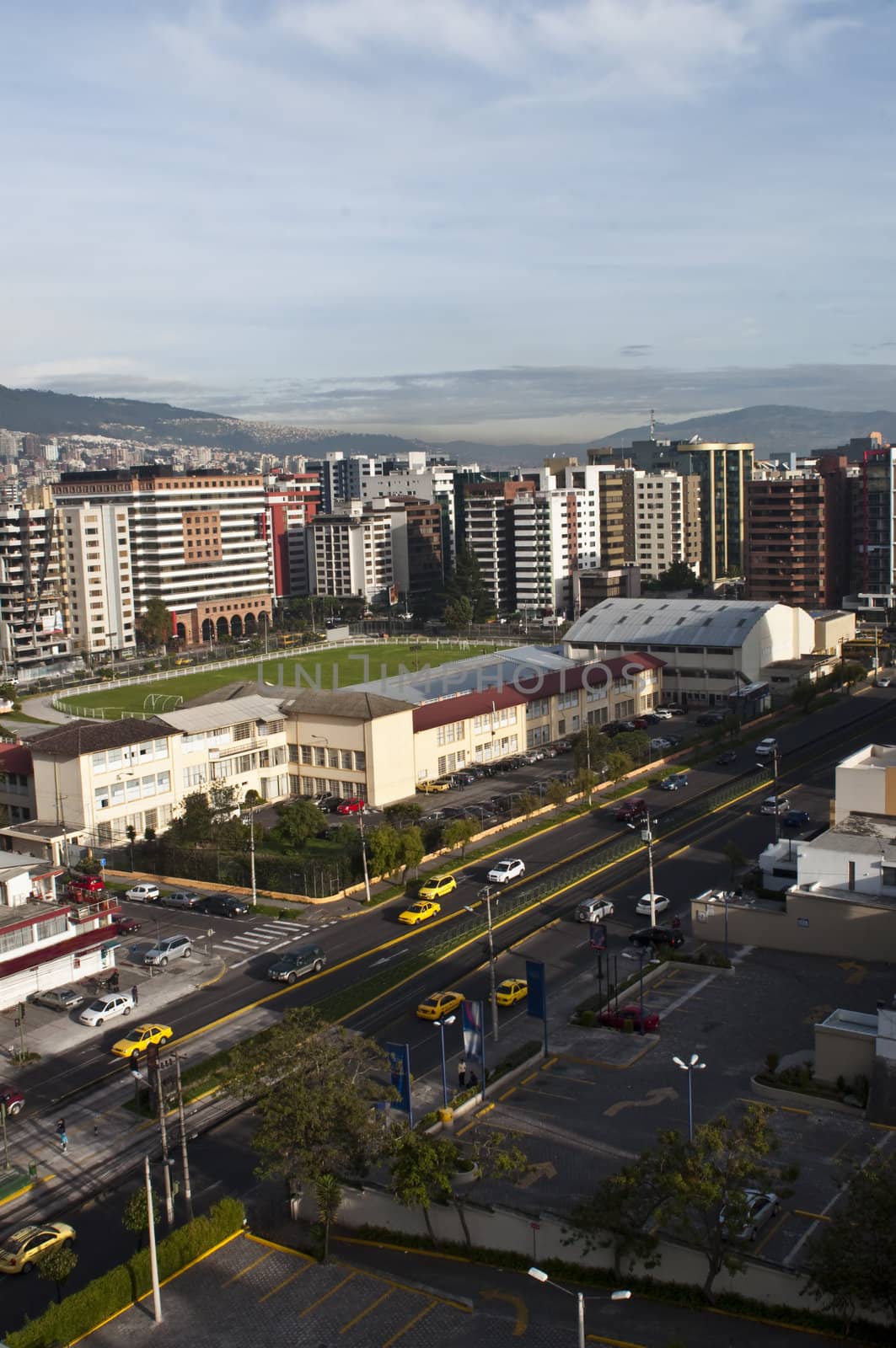 The modern part of Quito with its skyscrapers