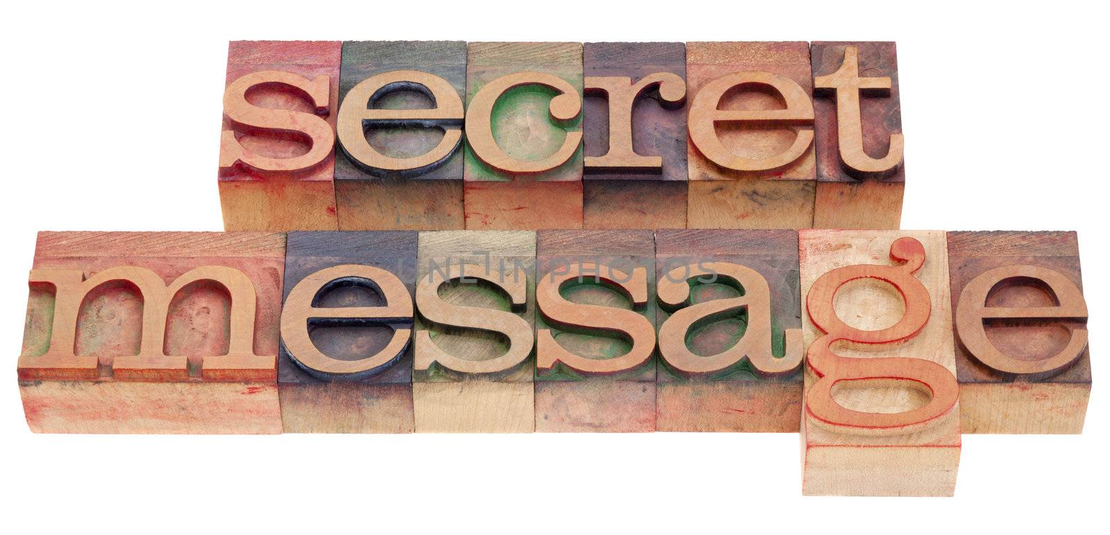 secret message in letterpress type by PixelsAway