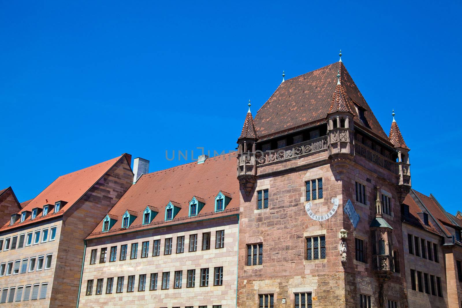 Old Architecture in Nuremberg (Nürnberg), Germany.