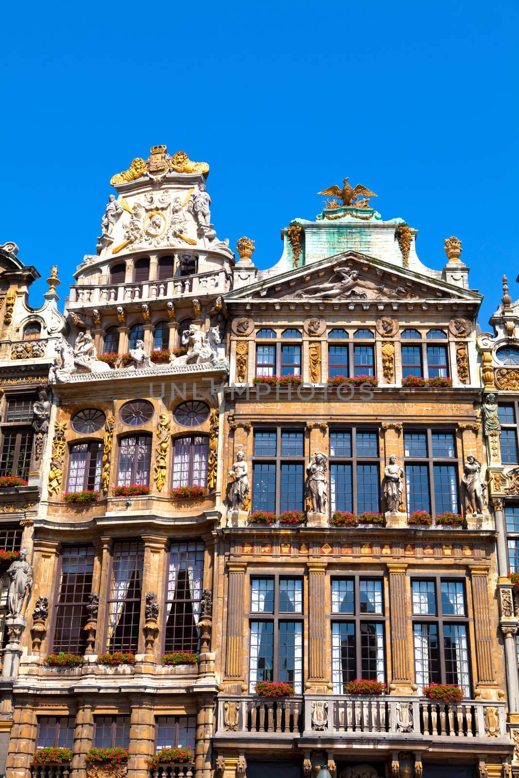 Guildhalls on the Grand Place, Brussels, Belgium.