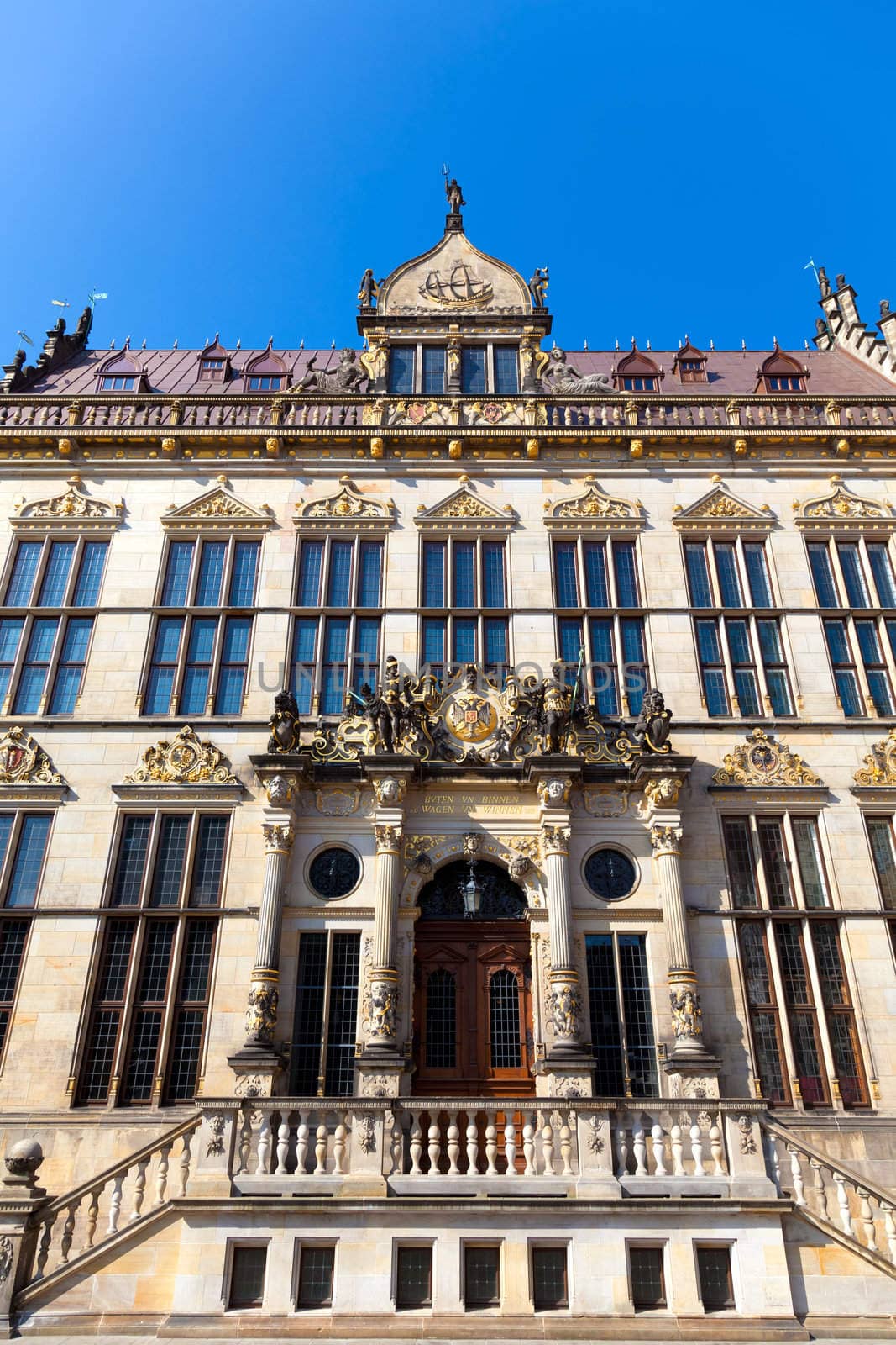 The old 'Schütting' guildhall in downtown Bremen (Germany) - seat of the local chamber of commerce.