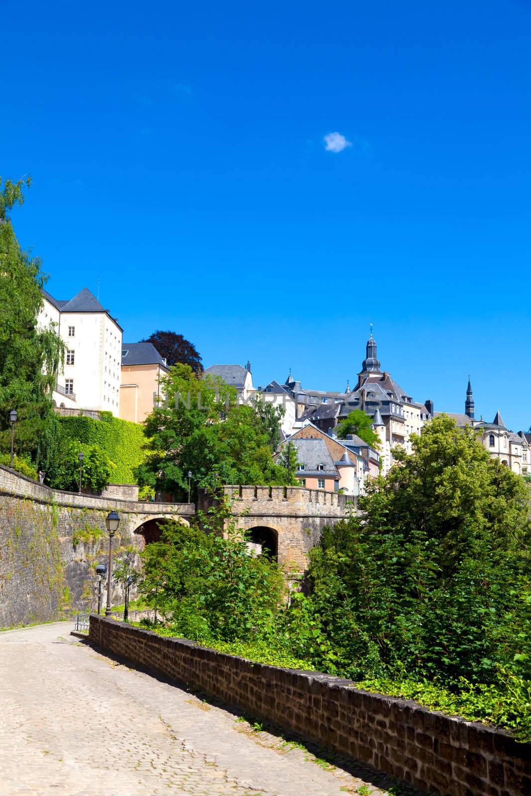 Fortifications in the old part of Luxembourg city