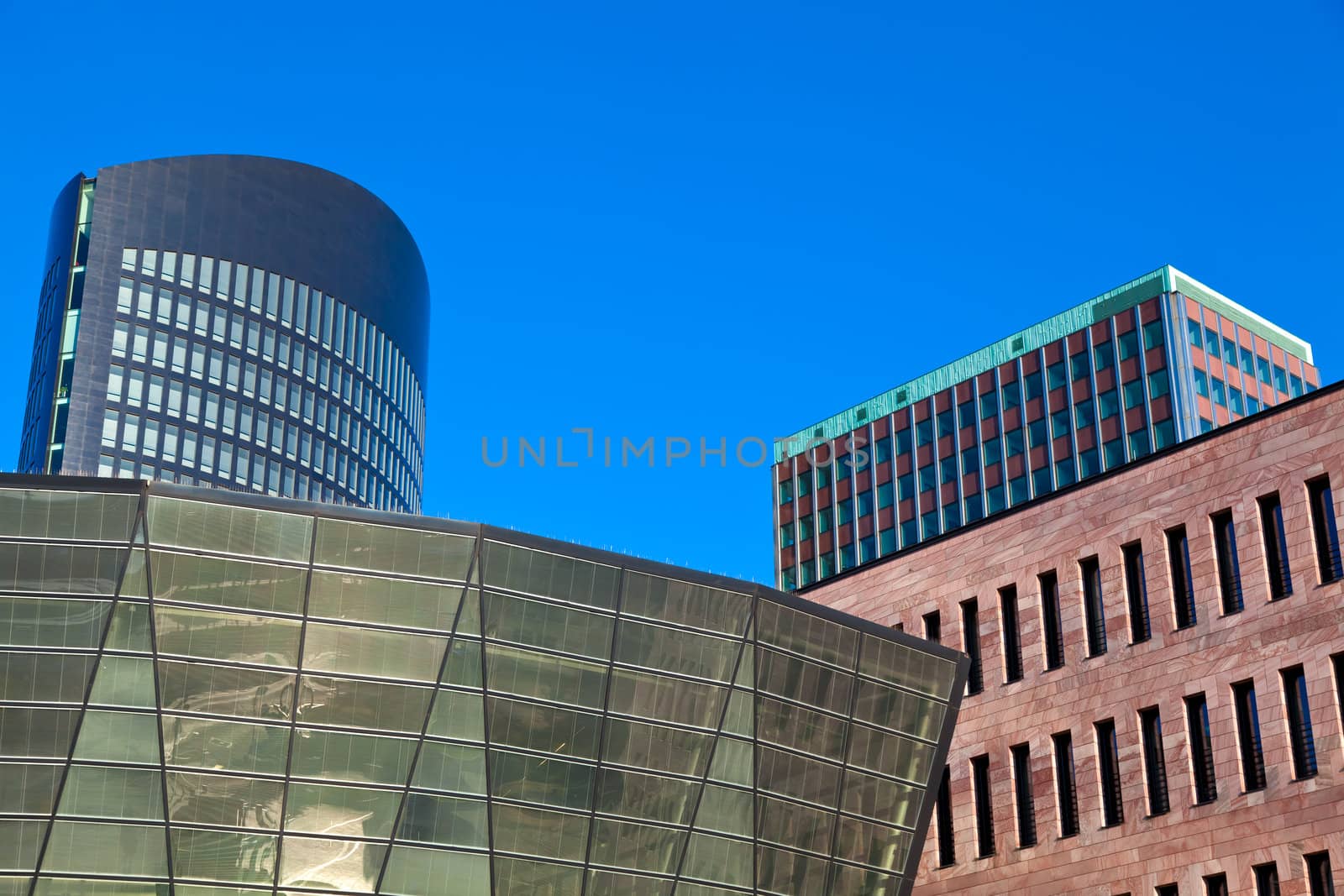 Modern architecture in downtown Dortmund, Germany.