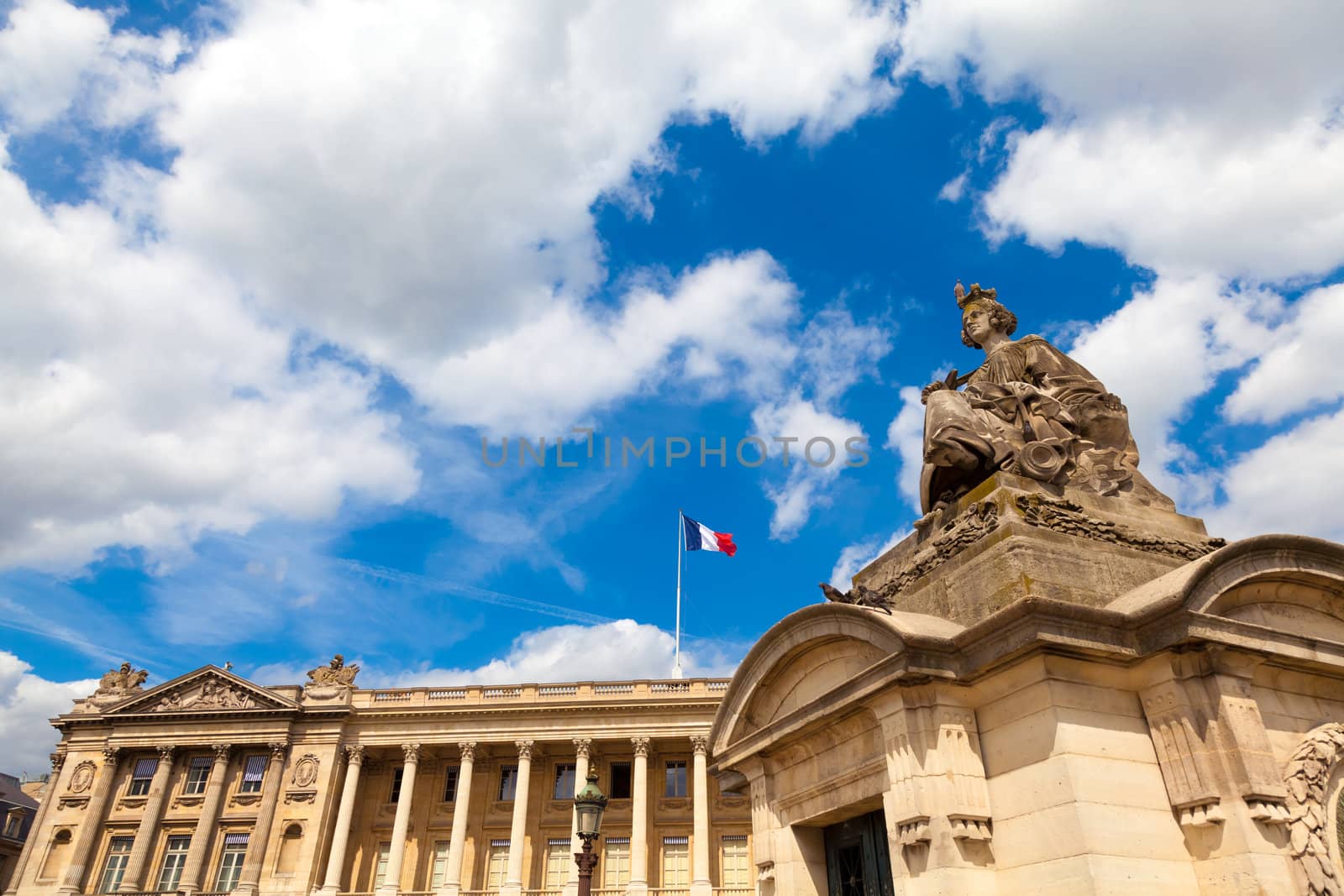 Place de la Concorde in Paris with the French Ministry of Navy.
