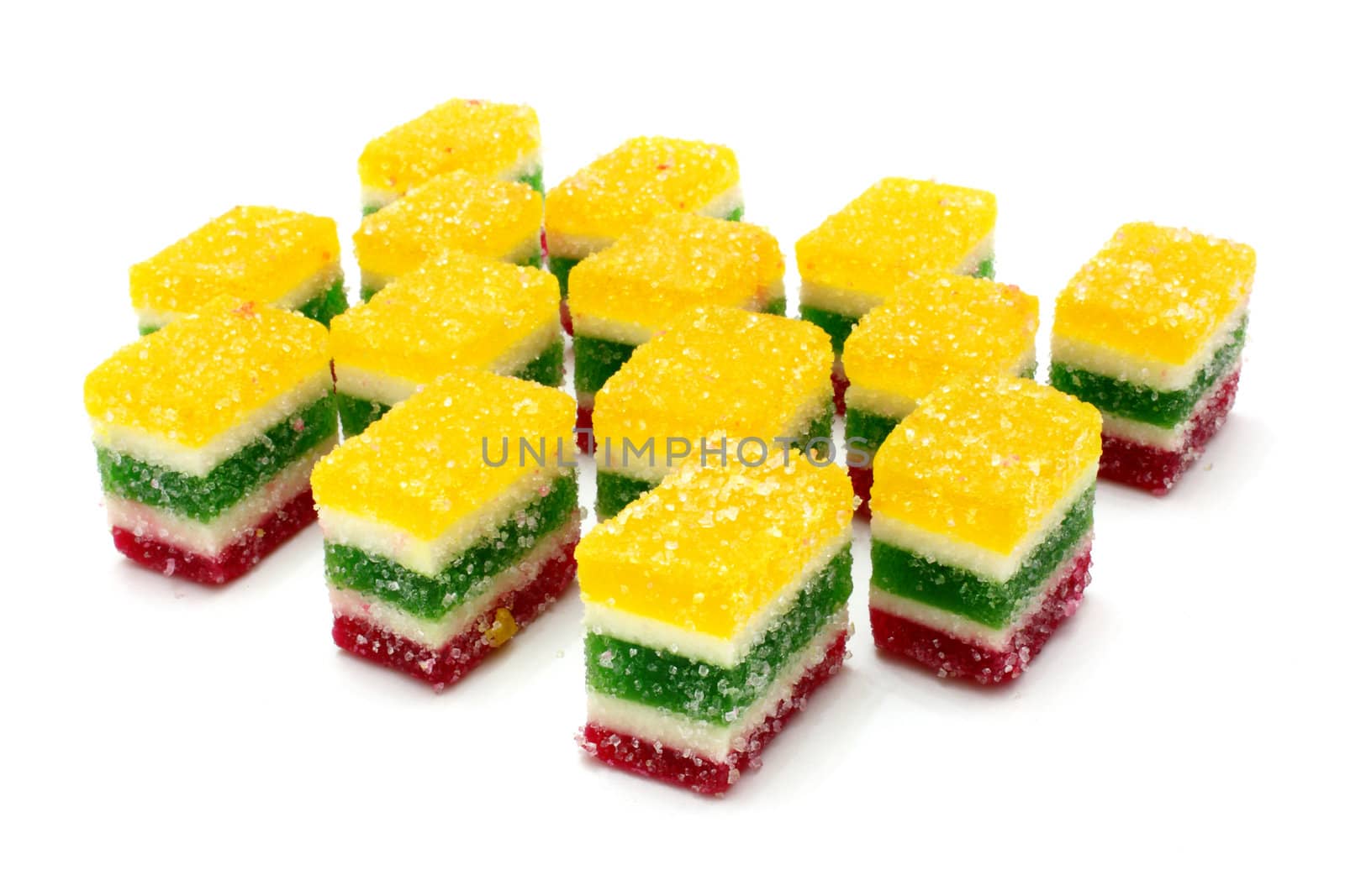 Multi-coloured fruit candy, fruit jelly