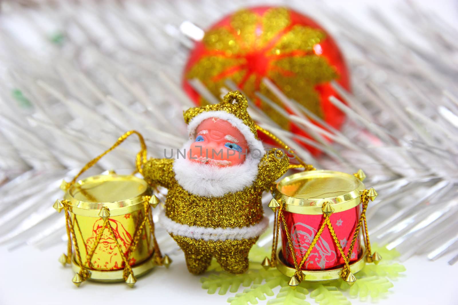 Santa Claus doll isolated on white background