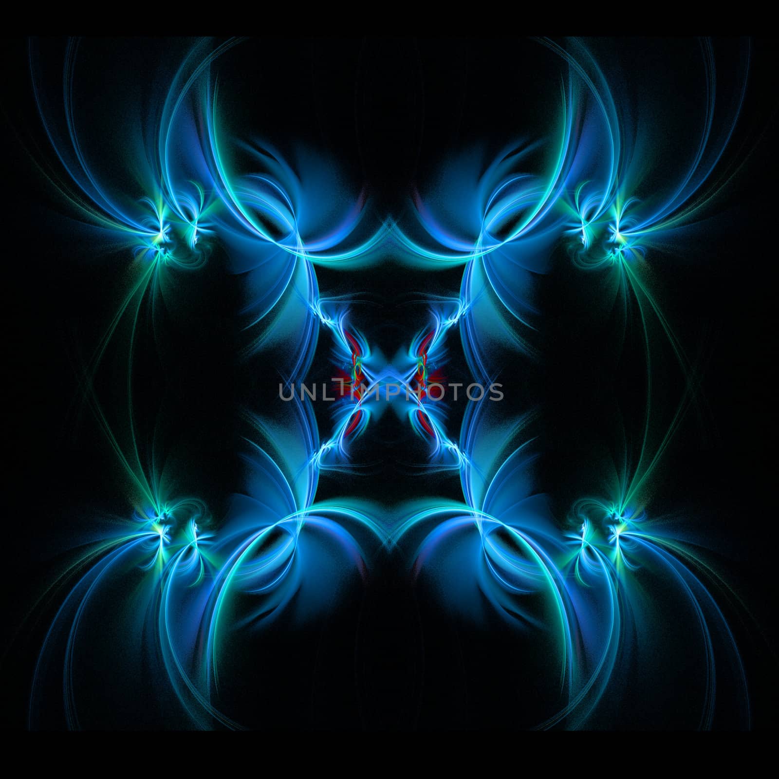 Abstract Symmetrical Fractal Background