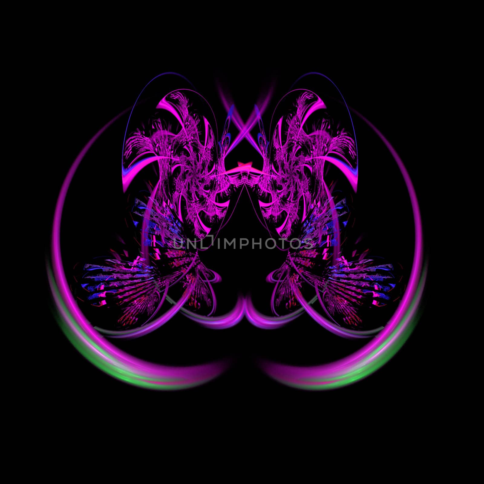 Abstract Symmetrical Fractal Background