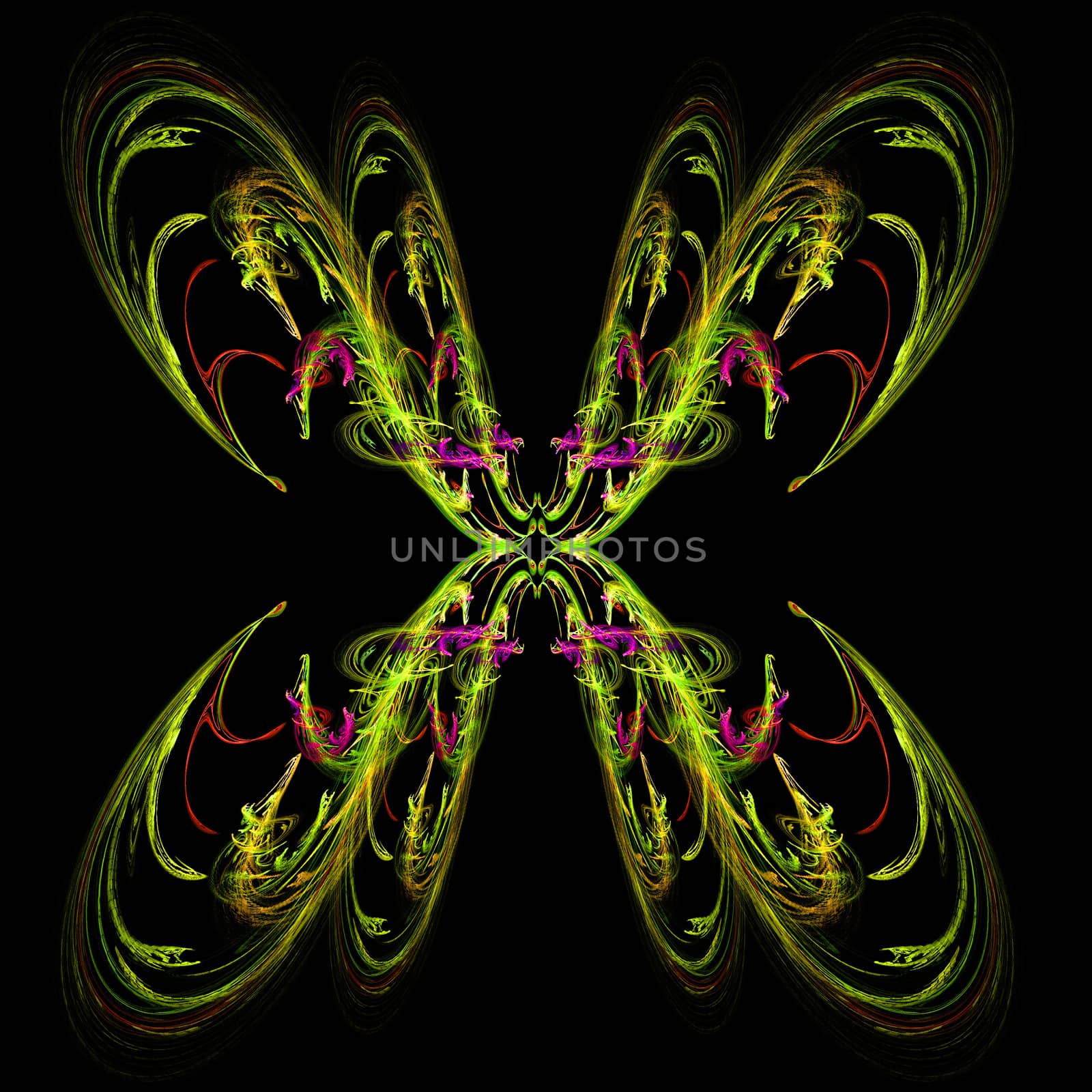 Abstract Symmetrical Fractal Background