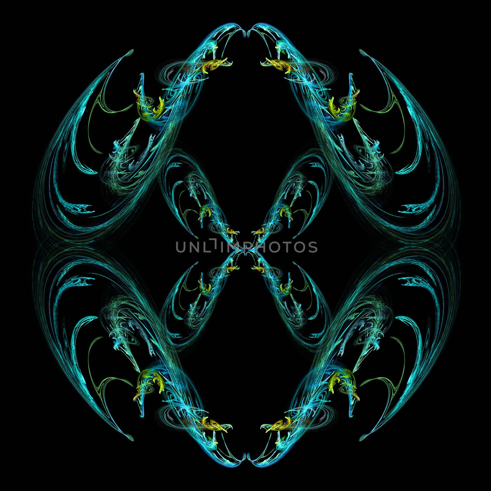 Abstract Symmetrical Fractal Background