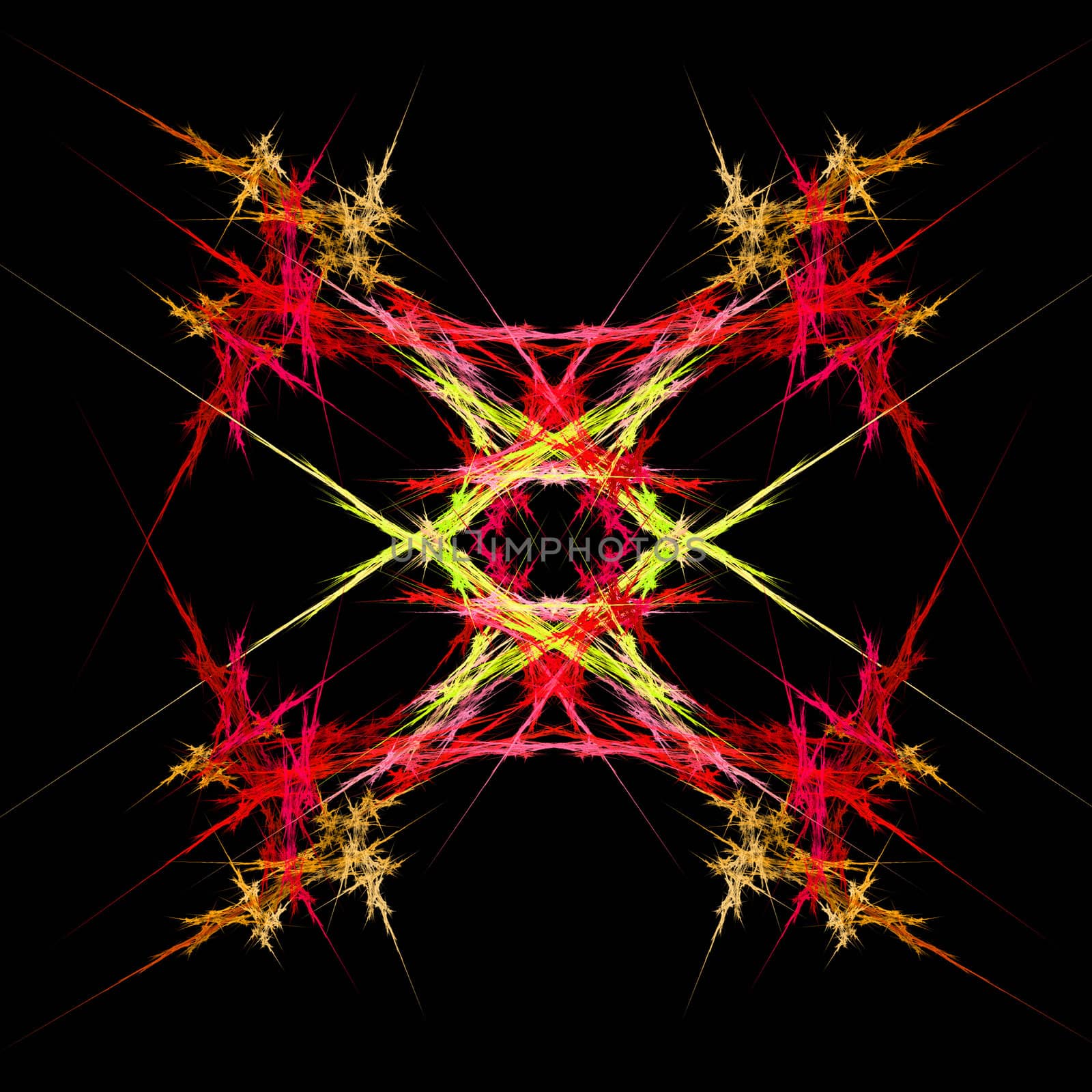 Abstract Symmetrical Fractal Background by mhprice