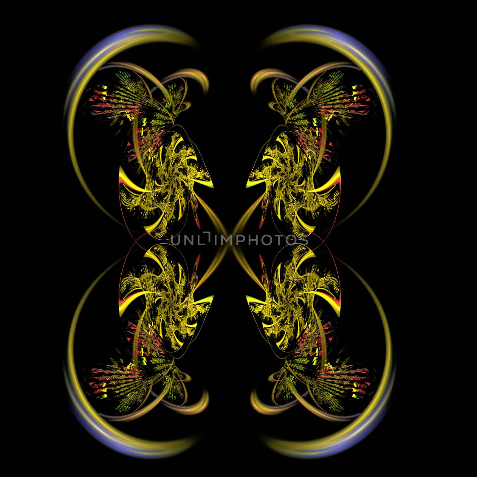 Abstract Symmetrical Fractal Background