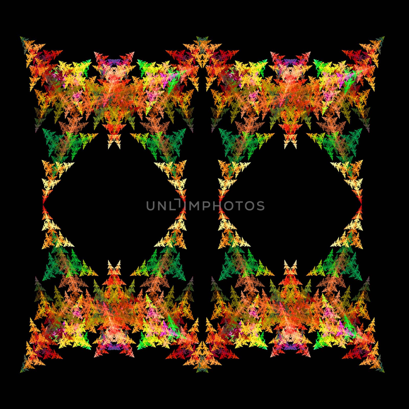 Abstract Symmetrical Fractal Background