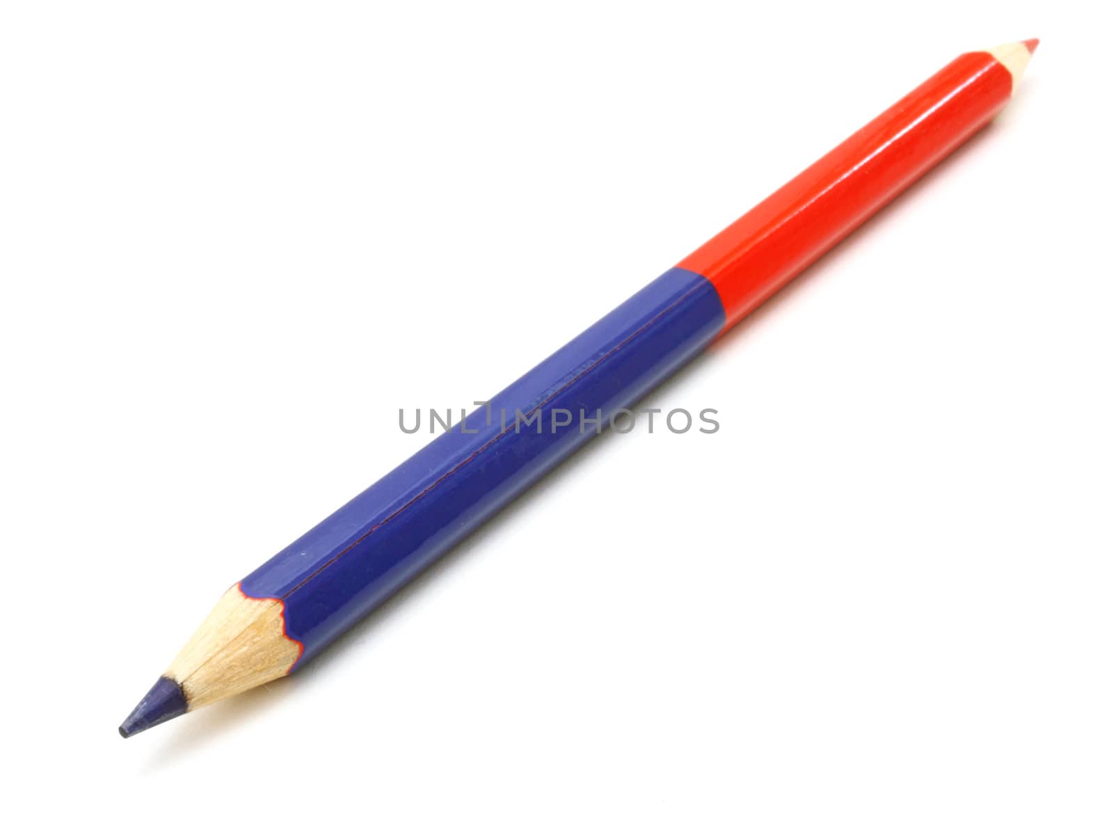 Colour pencils isolated on white background close up