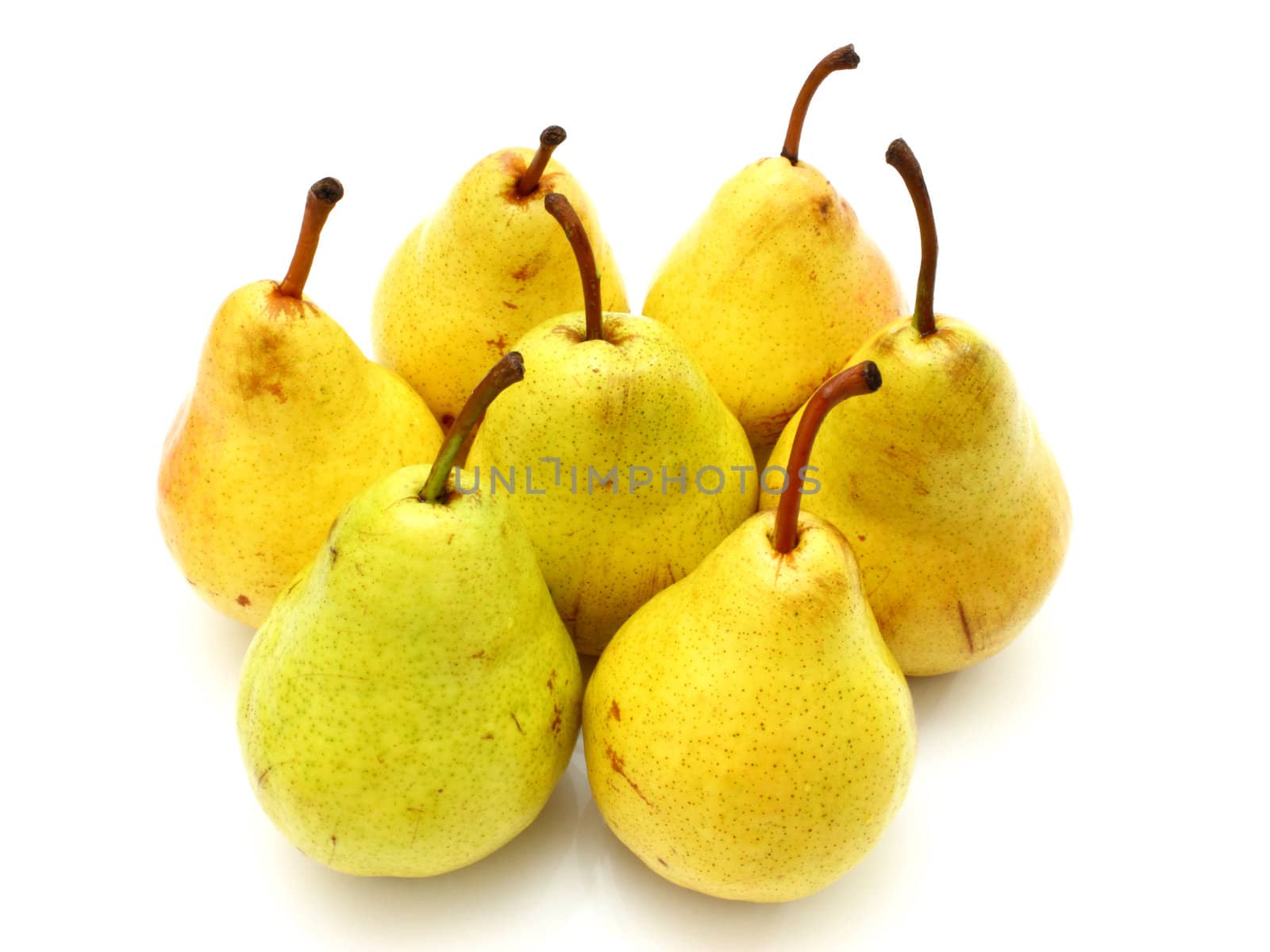 Ripe pears.Objects are isolated on a white background.