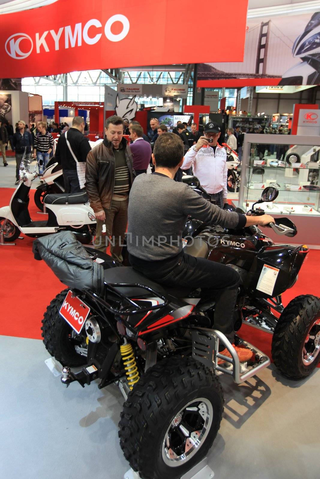 Special motorcycles in exhibition at EICMA, International Motorcycle Exhibition in Milan, Italy.