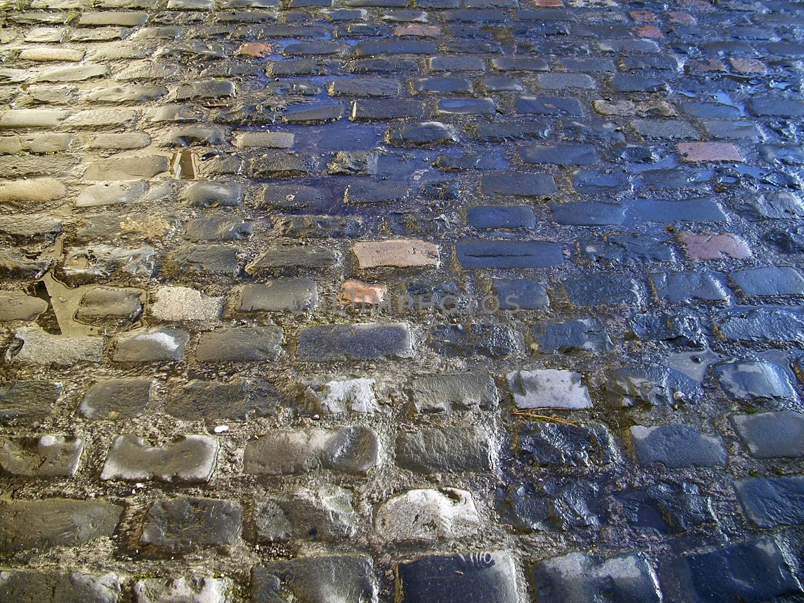 cobbled street by morrbyte