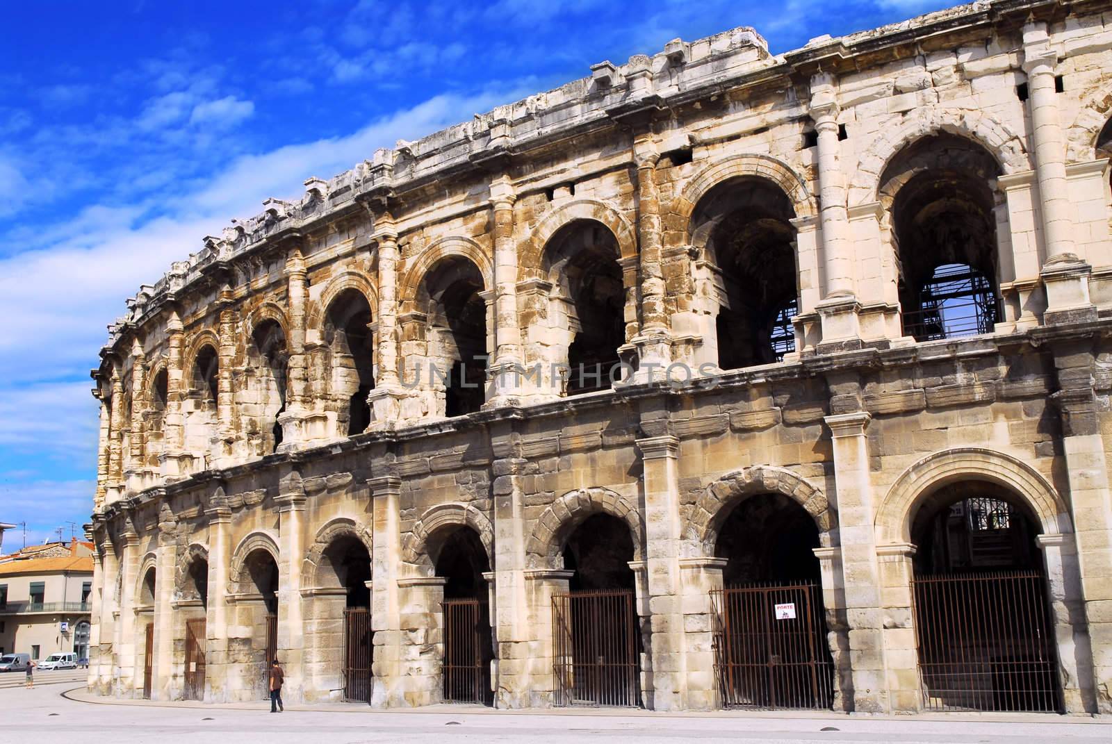 Roman arena in Nimes France by elenathewise