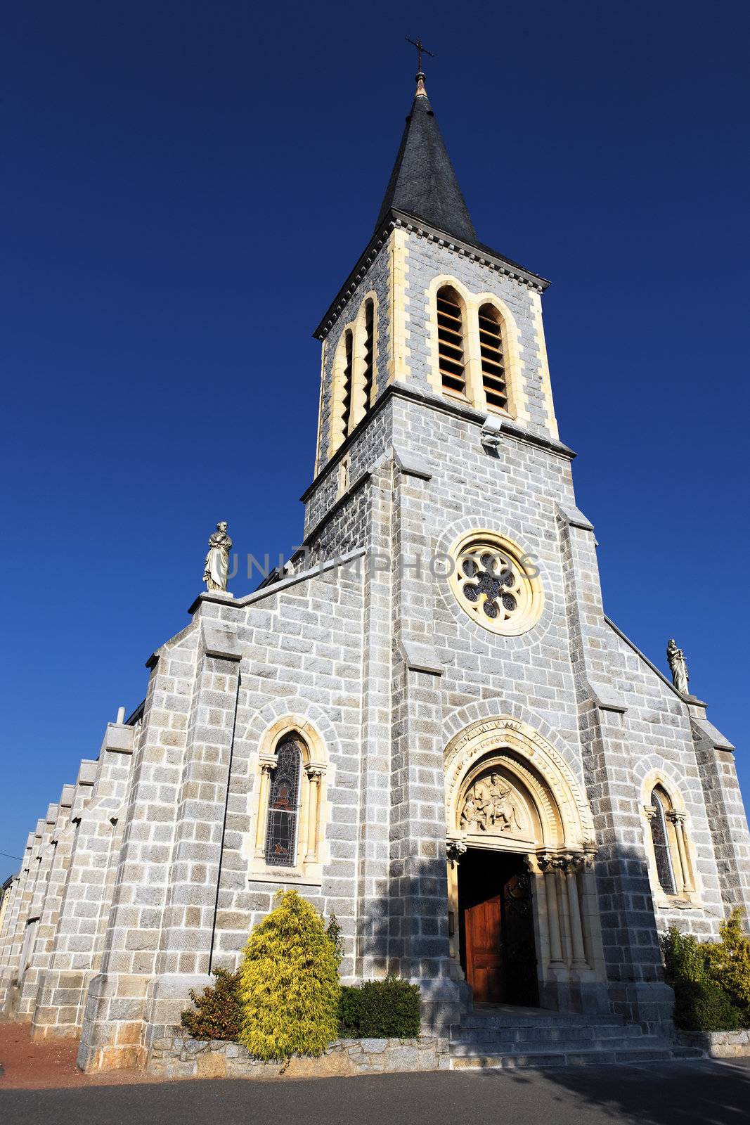 a church in a small village in southern France 