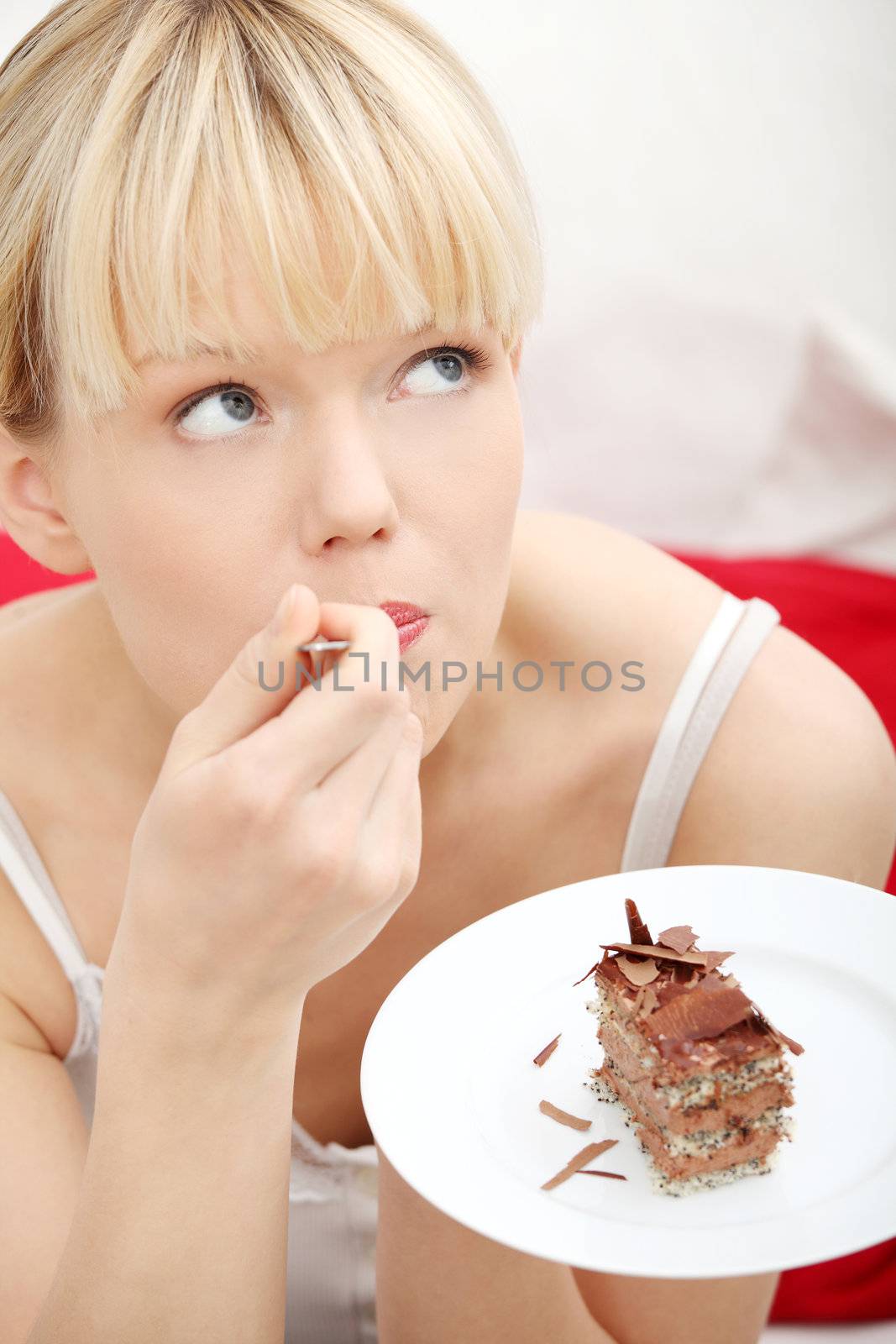 Eating chocolate cake by BDS