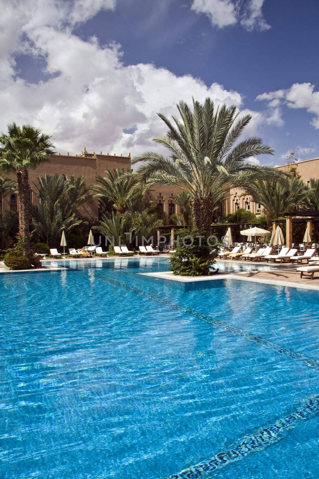 Hotel swimming pool in Morocco