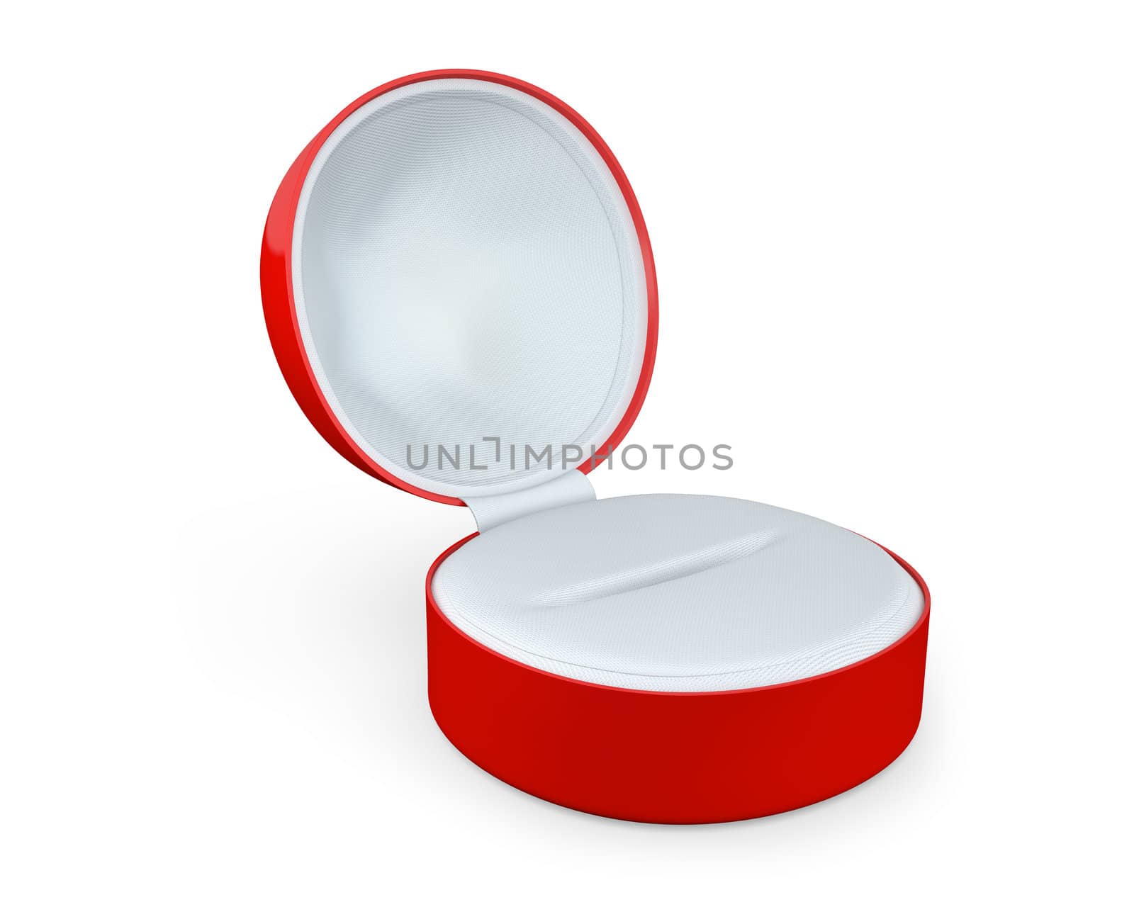 Red box for jewelry isolated on white background