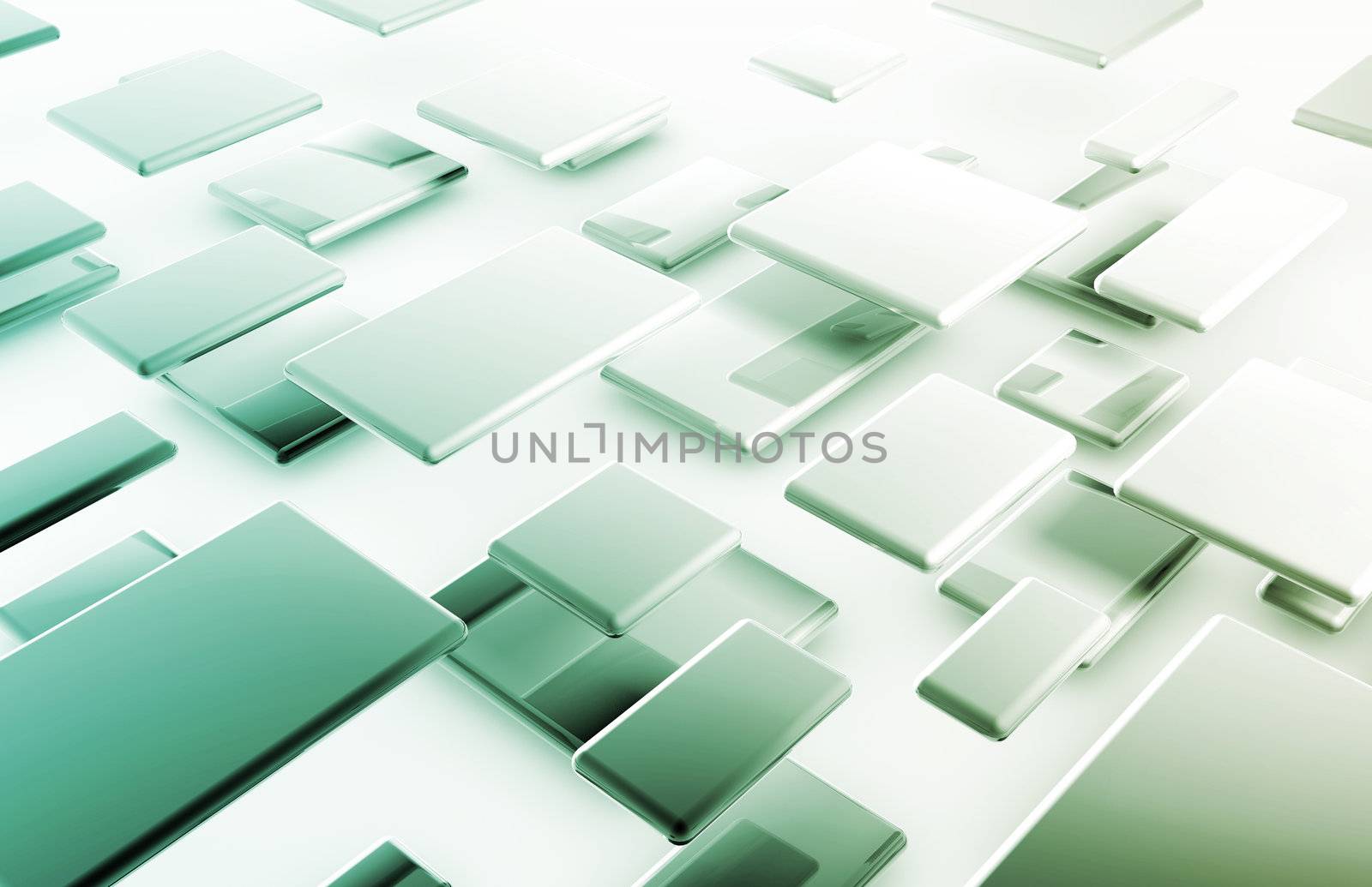 Technology Concept with Online Media Abstract Art