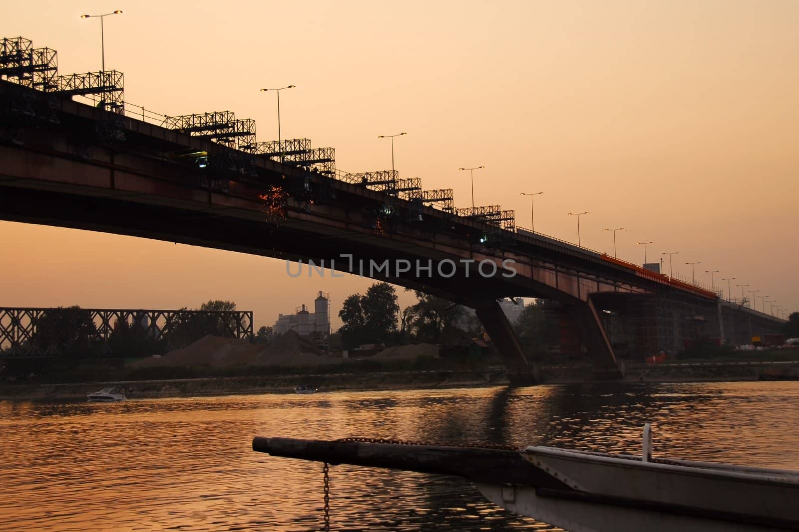 reconstruction of bridge over Sava river in Belgrade, Serbia