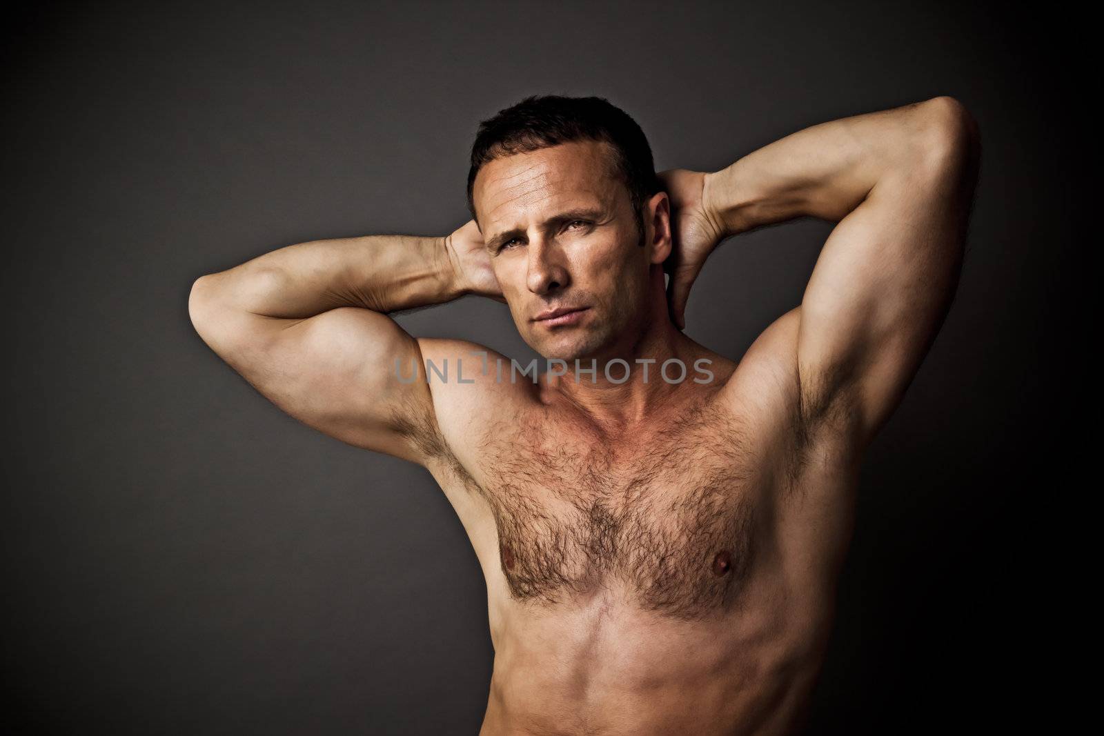 An image of a handsome muscle man