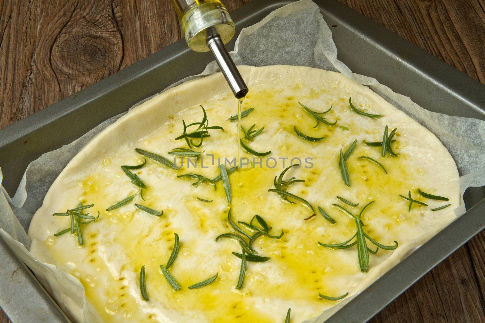 white pizza with fresh rosemary