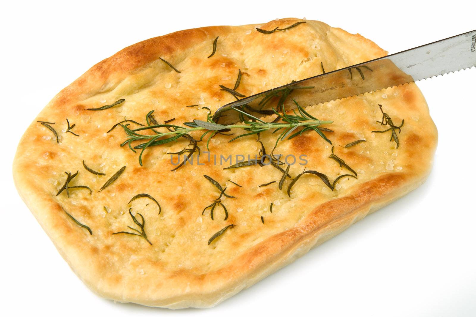 white pizza with fresh rosemary