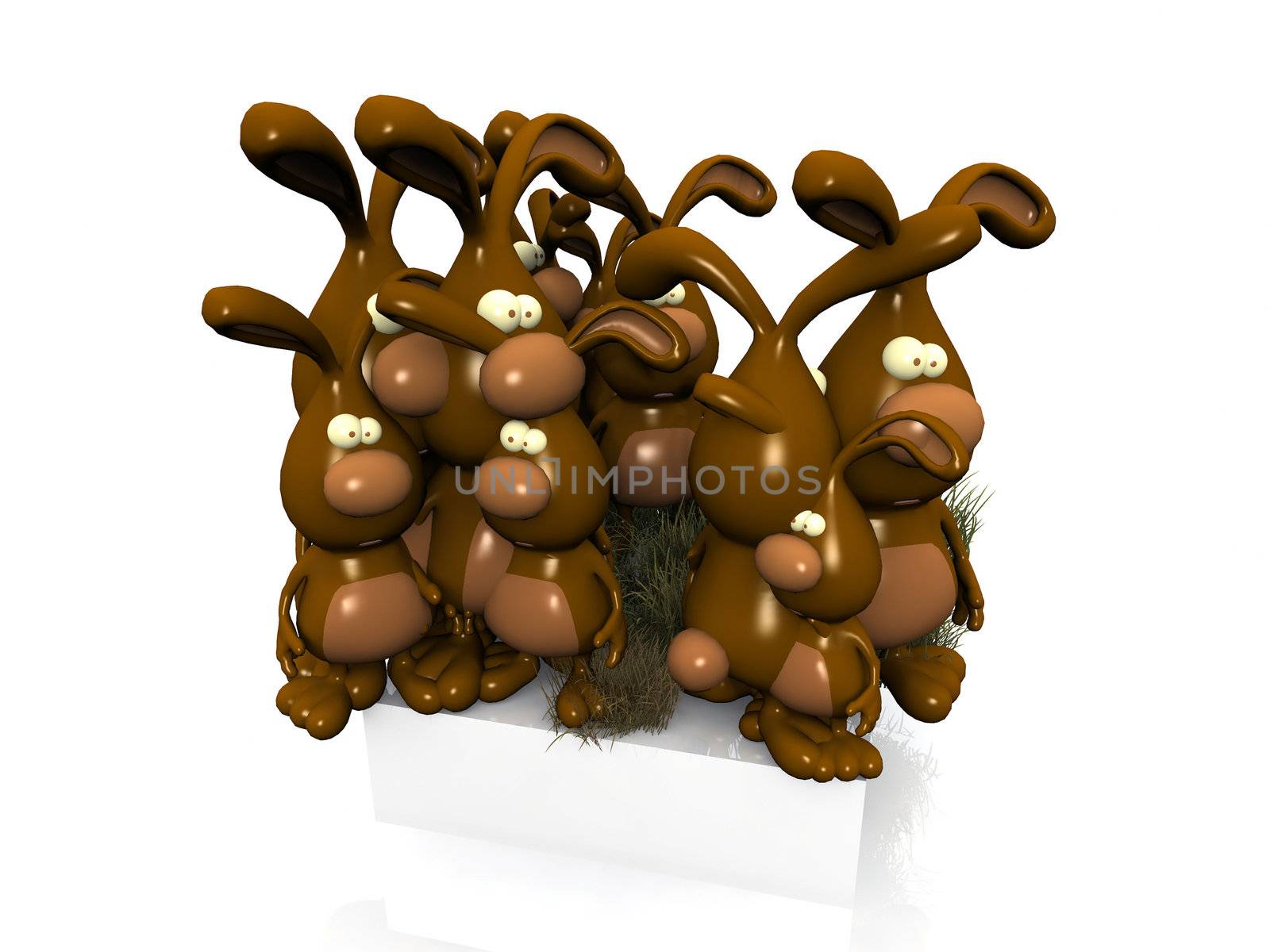 easter  bunnies chocolate by njaj