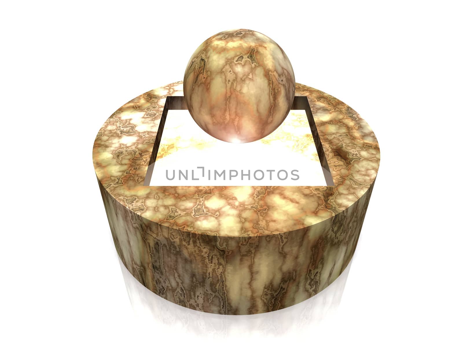 marble sculpture on a white background