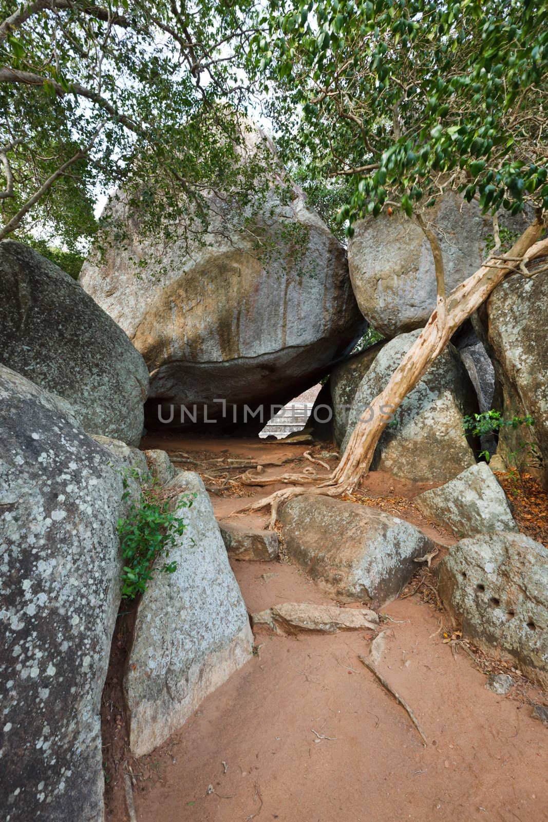 Mountain pathway in Mihintale, Sri Lanka