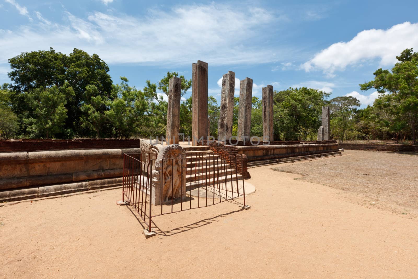 Ancient ruins  Ratnaprasada, Pollonaruwa, Sri Lanka