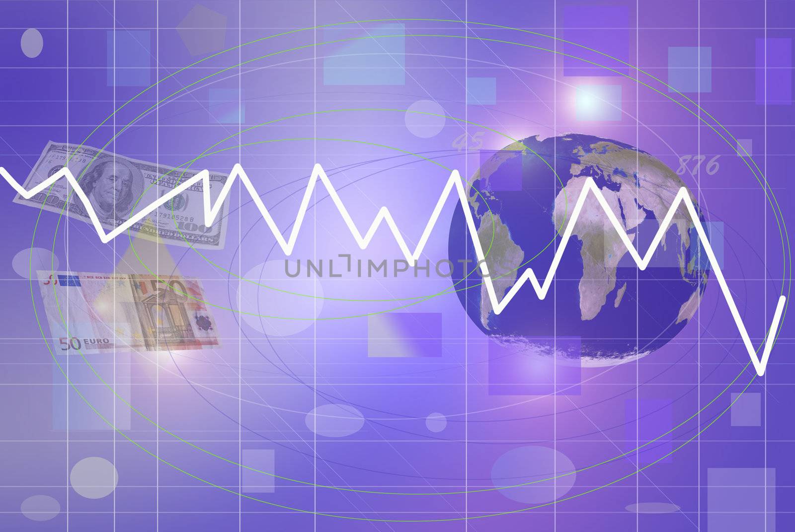 World economy. A conceptual image that represents the global economy