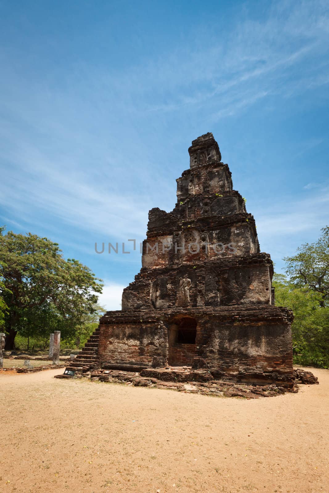 Satmahal Prasada. Quadrangle, Polonnaruwa, Sri Lanka