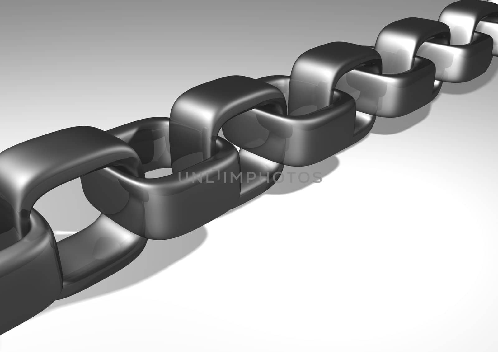 Illustration of a metallic chain