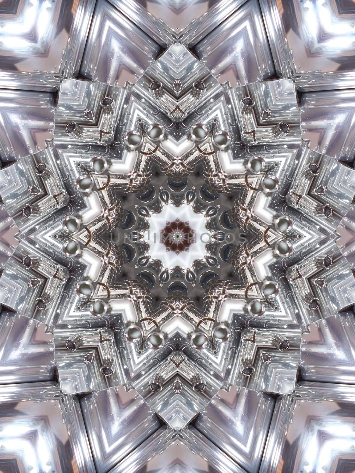 Abstract chrome background