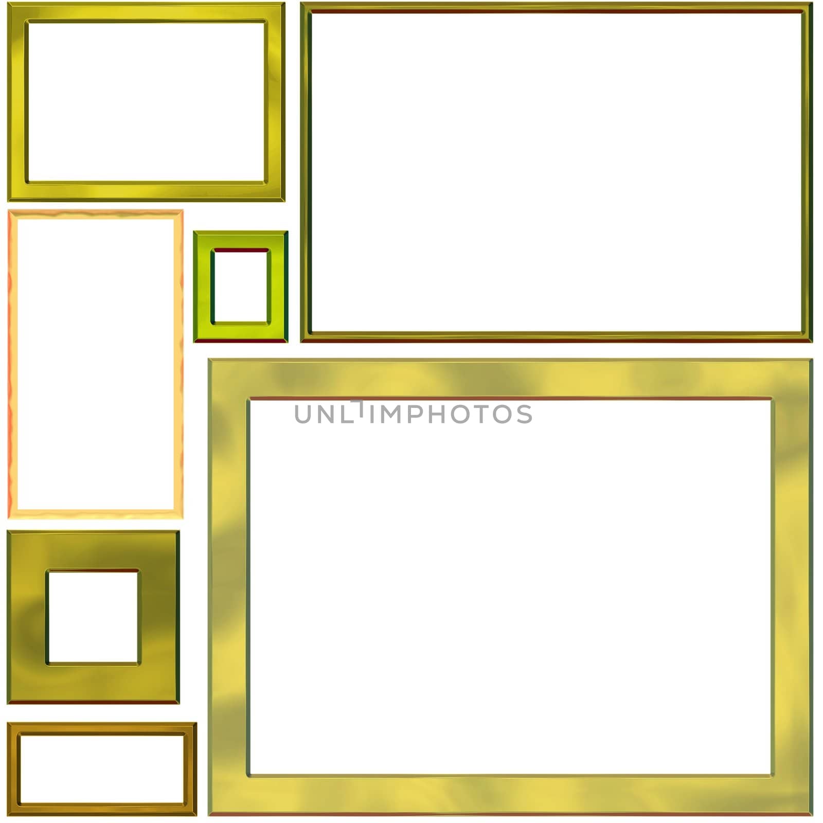 Variety of 7 metallic frames