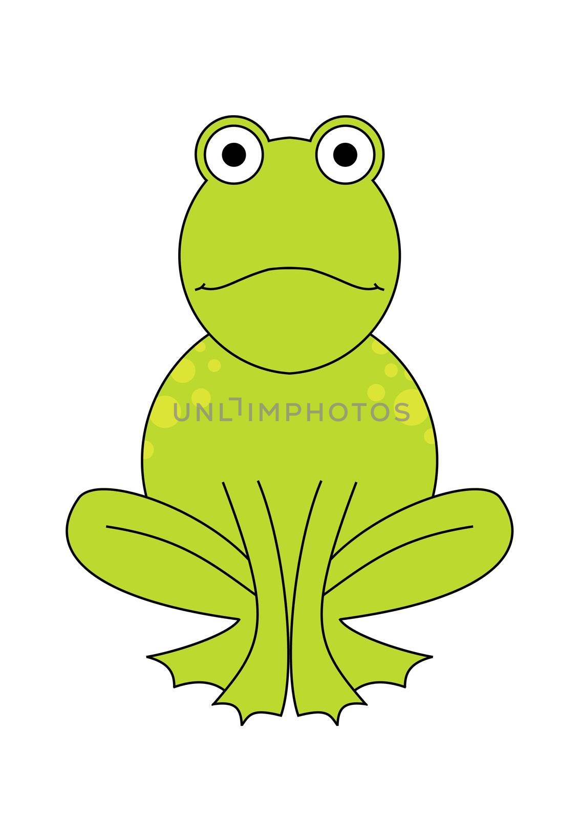 Illustration of a green frog