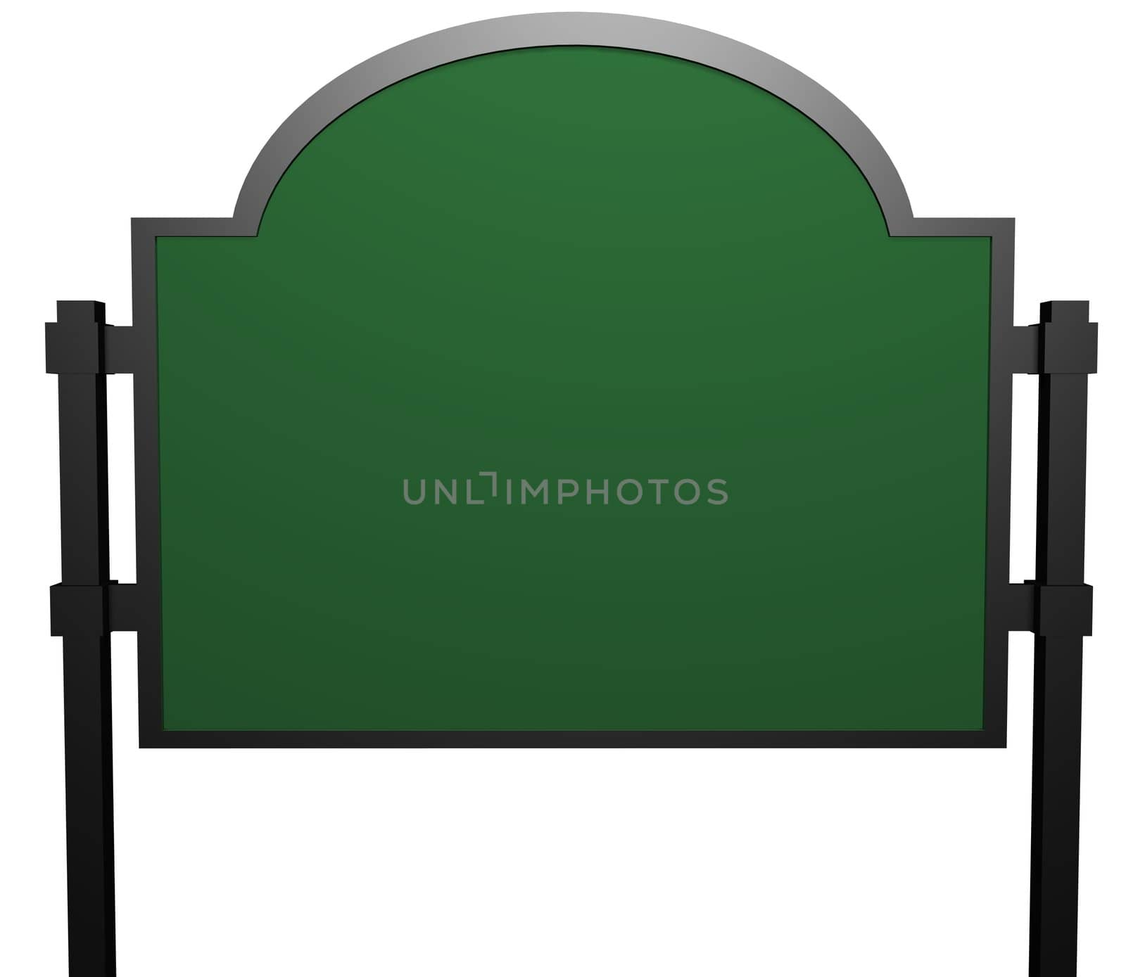 3D illustration of a sign