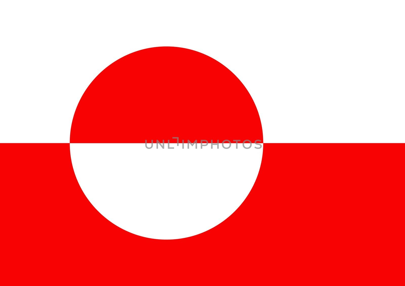 Illustrated flag of Greenland