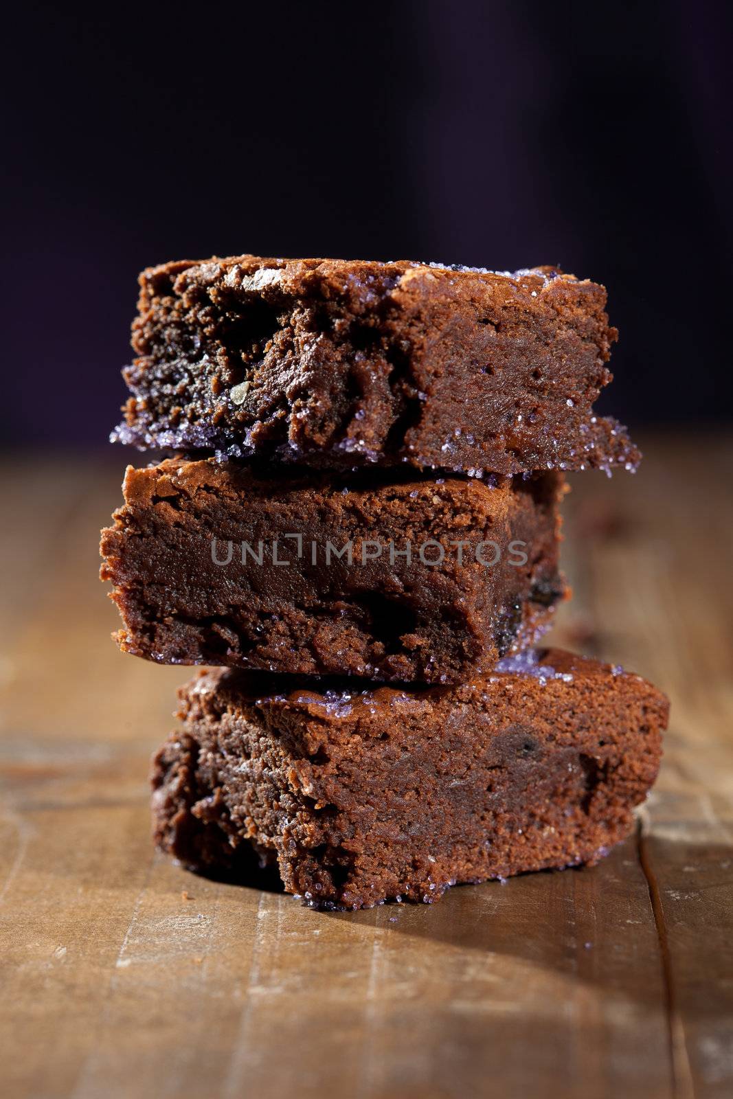 Delicious lavender chocolate brownies