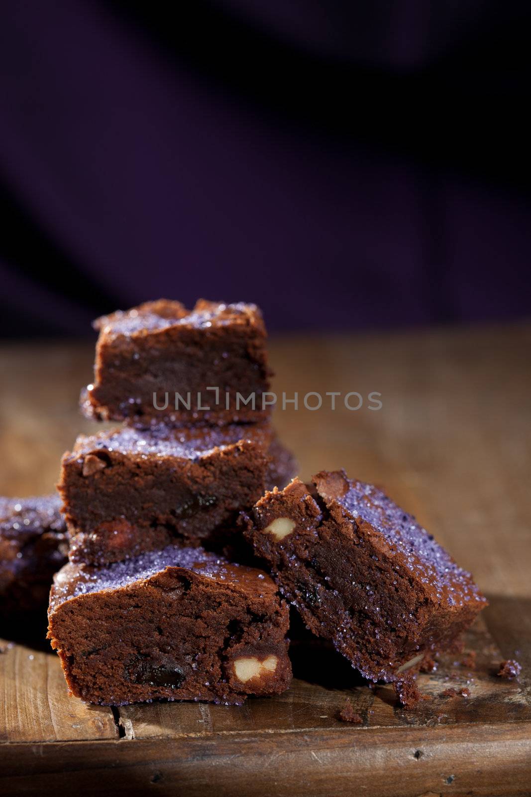 Delicious lavender chocolate brownies