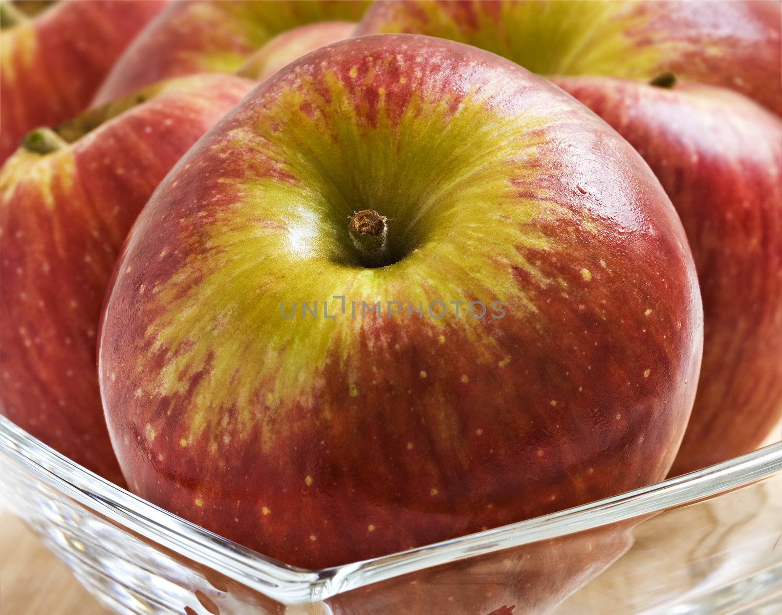 Fresh red apples - close up with very shallow depth of field by tish1