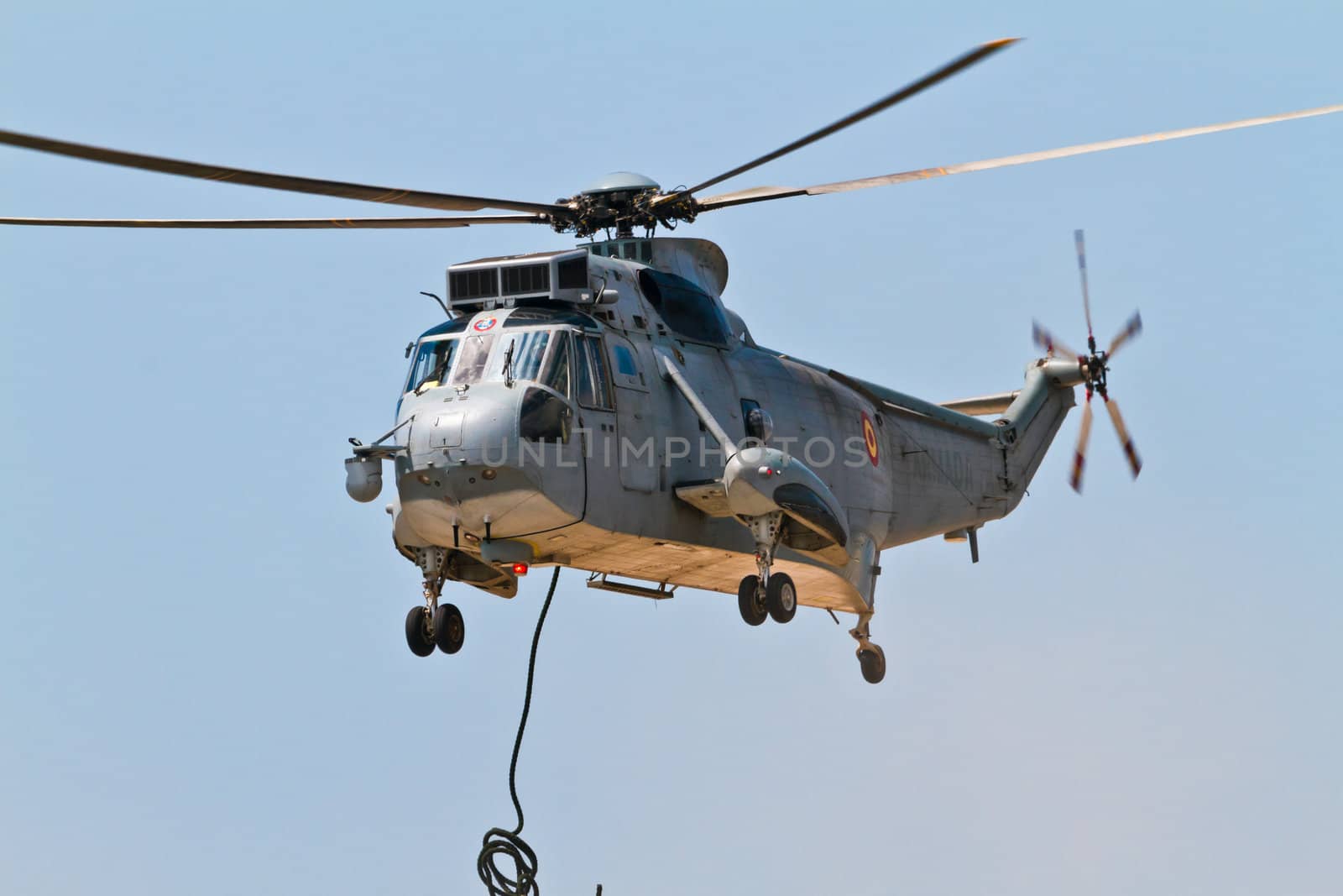 MALAGA, SPAIN-MAY 28: Helicopter Westland SH-3D/W Seaking of the Spanish Navy taking part in an exhibition on the day of the spanish army forces on May 28, 2011, in Malaga, Spain