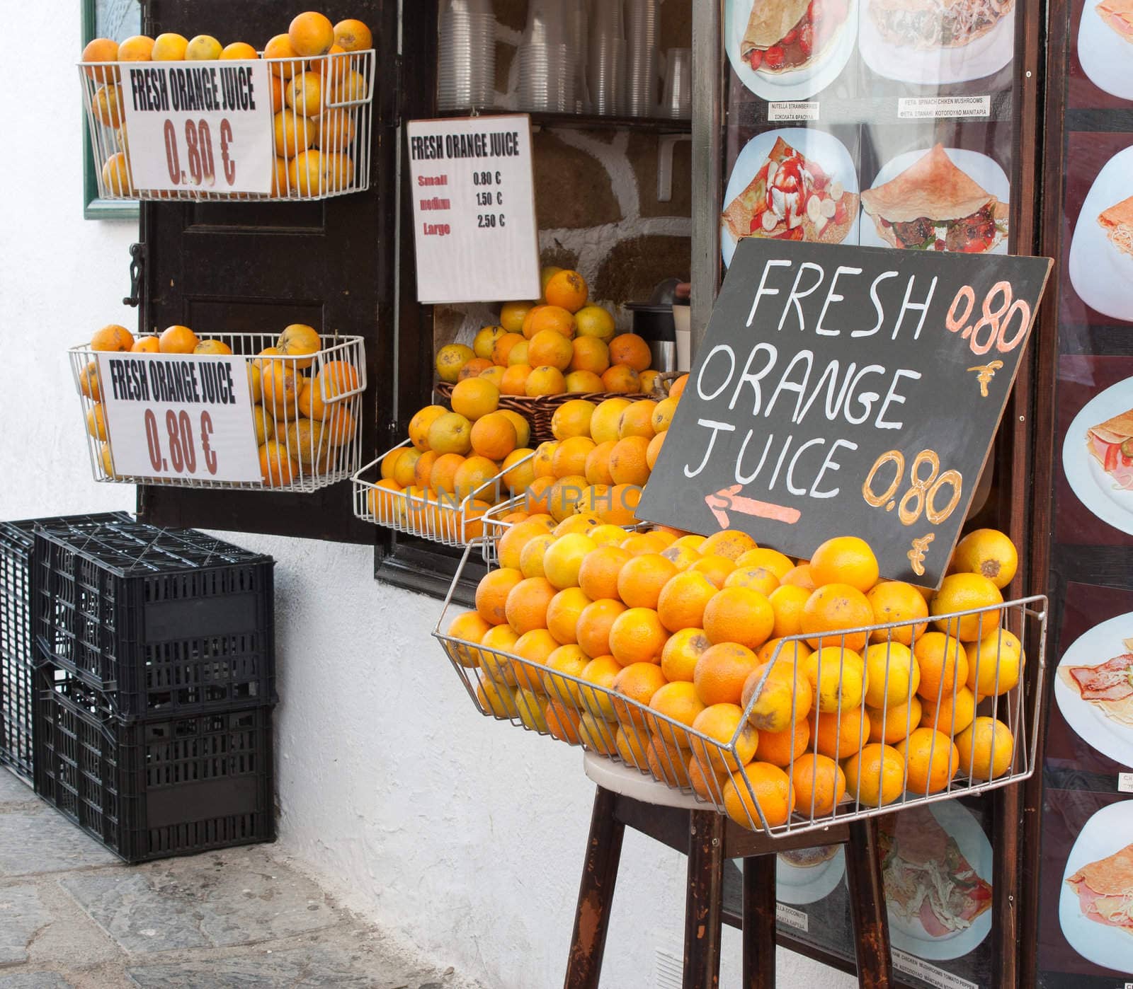 Shop Selling Fresh Orange Juice by Brigida_Soriano