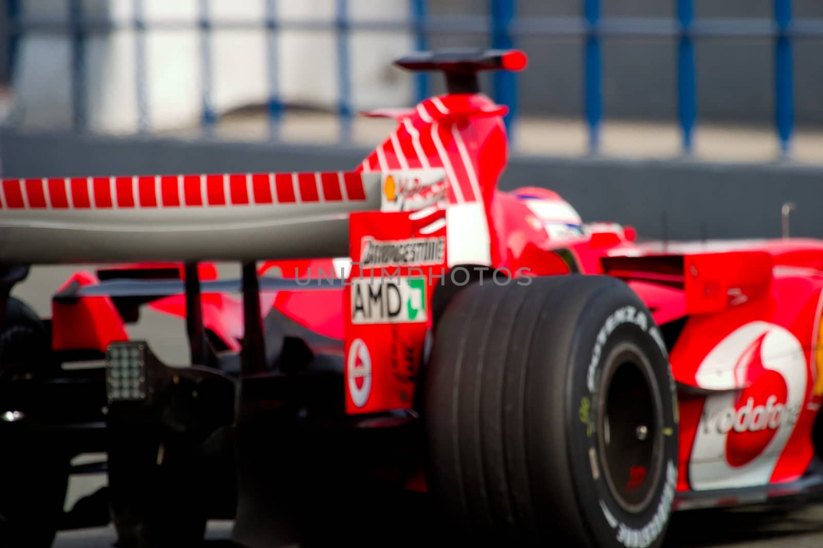 JEREZ DE LA FRONTERA, SPAIN - OCT 10: Marc Gene of Scuderia Ferrari F1 enters the pits on training session on October 10, 2006 in Jerez de la Frontera, Spain